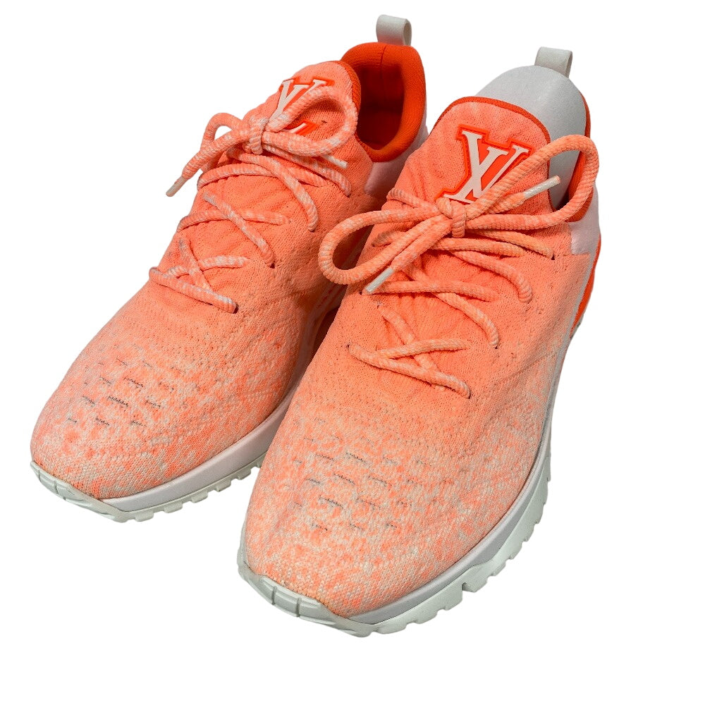 LOUIS VUITTON sneakers fabric Orange 6 LV logo VNR line mens 6 Used Authentic