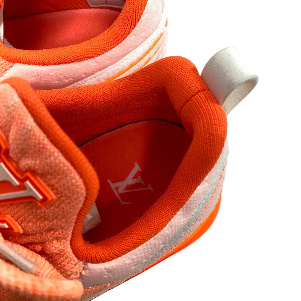 LOUIS VUITTON sneakers fabric Orange 6 LV logo VNR line mens 6 Used Authentic