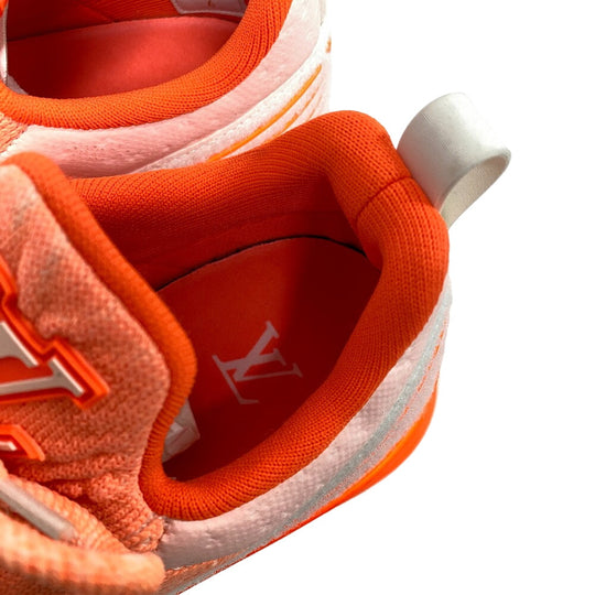 LOUIS VUITTON sneakers fabric Orange 6 LV logo VNR line mens 6 Used Authentic