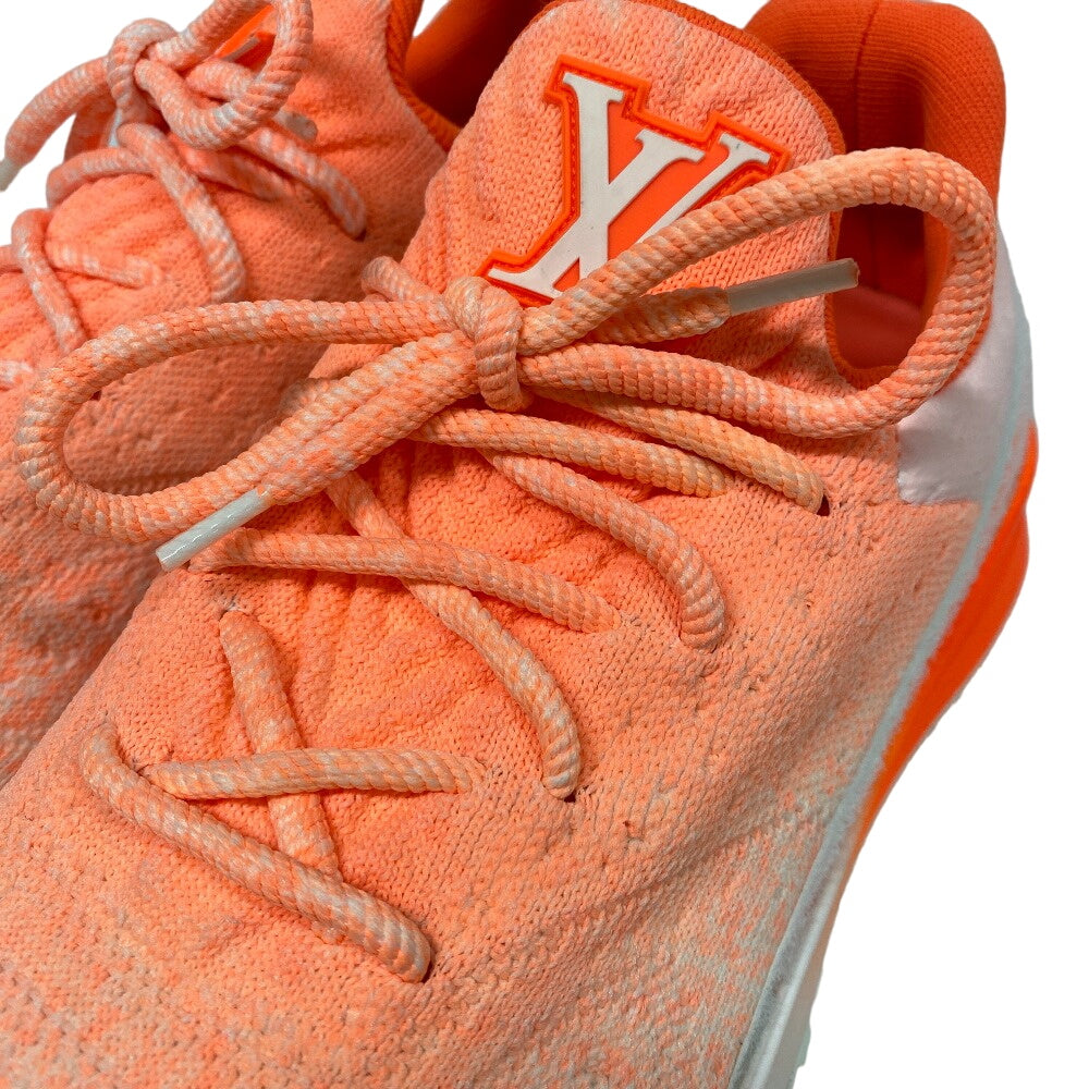LOUIS VUITTON sneakers fabric Orange 6 LV logo VNR line mens 6 Used Authentic