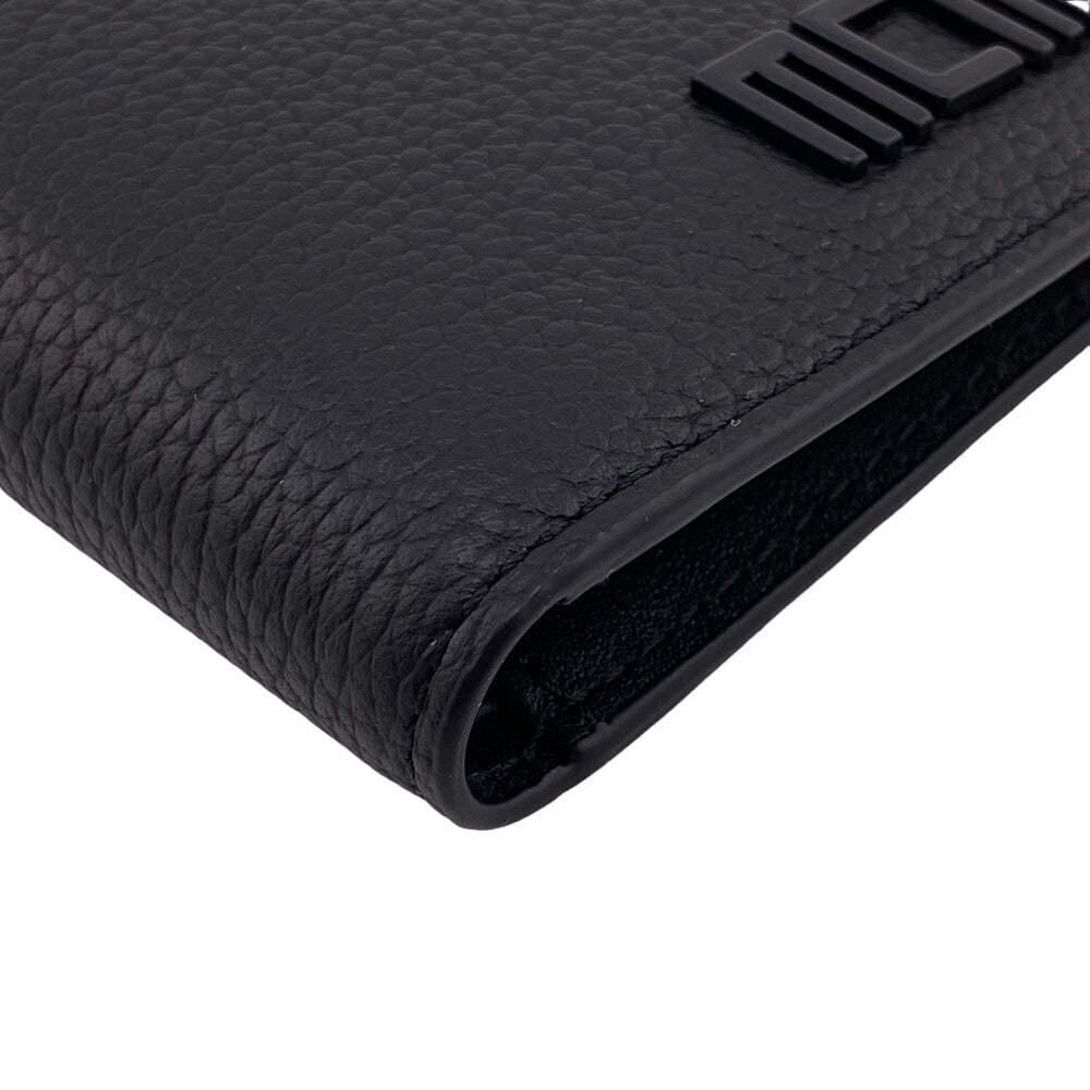 MCM Bifold Wallet MXSCATC01 leather black Bill Compartment Card Case mens Used Authentic