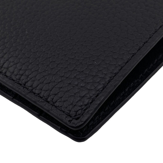 MCM Bifold Wallet MXSCATC01 leather black Bill Compartment Card Case mens Used Authentic