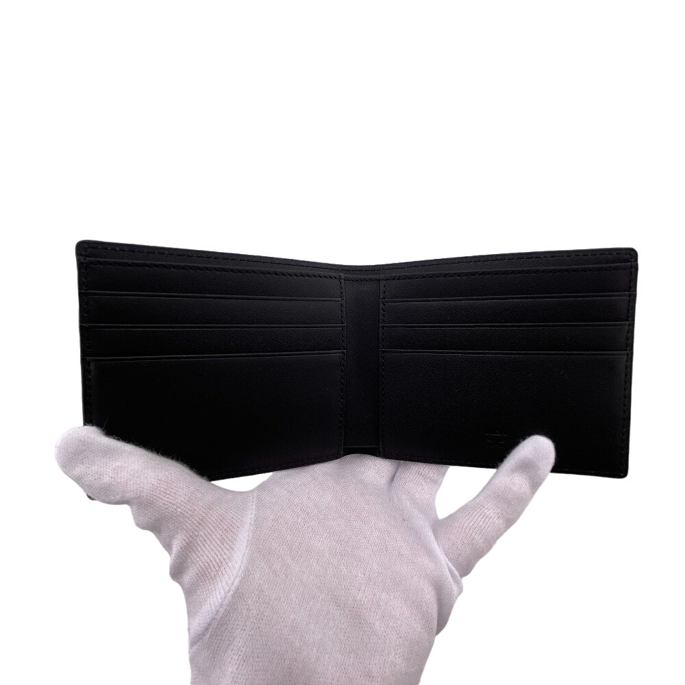 MCM Bifold Wallet MXSCATC01 leather black Bill Compartment Card Case mens Used Authentic