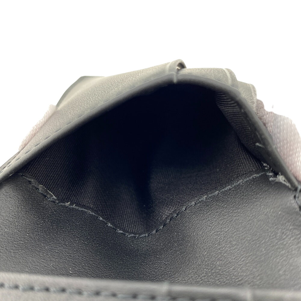 MCM Bifold Wallet MXSCATC01 leather black Bill Compartment Card Case mens Used Authentic