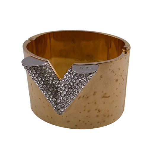 LOUIS VUITTON Bangle M68157 Gold Plated gold Rhinestone Essential V mens(Unisex) Used Authentic