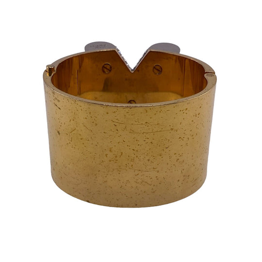 LOUIS VUITTON Bangle M68157 Gold Plated gold Rhinestone Essential V mens(Unisex) Used Authentic