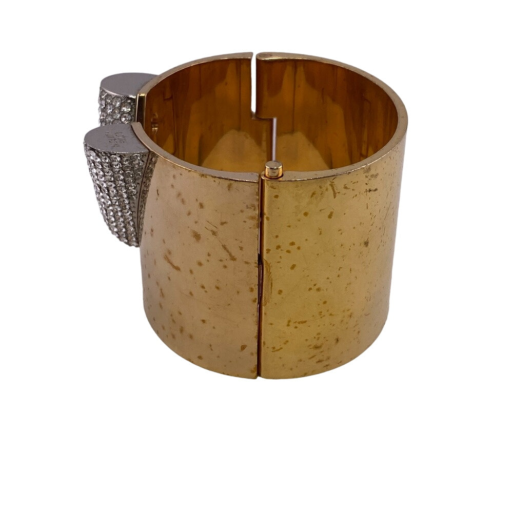 LOUIS VUITTON Bangle M68157 Gold Plated gold Rhinestone Essential V mens(Unisex) Used Authentic