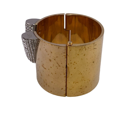 LOUIS VUITTON Bangle M68157 Gold Plated gold Rhinestone Essential V mens(Unisex) Used Authentic
