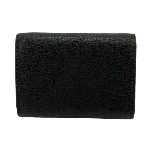 Furla Coin case WP00194 leather black Fragment case Wallet card Women Used Authentic