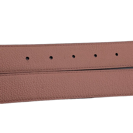 LOUIS VUITTON belt M0321 PVC, Leather Brown Monogram Sunture LV Initial Women 80/32 Used Authentic