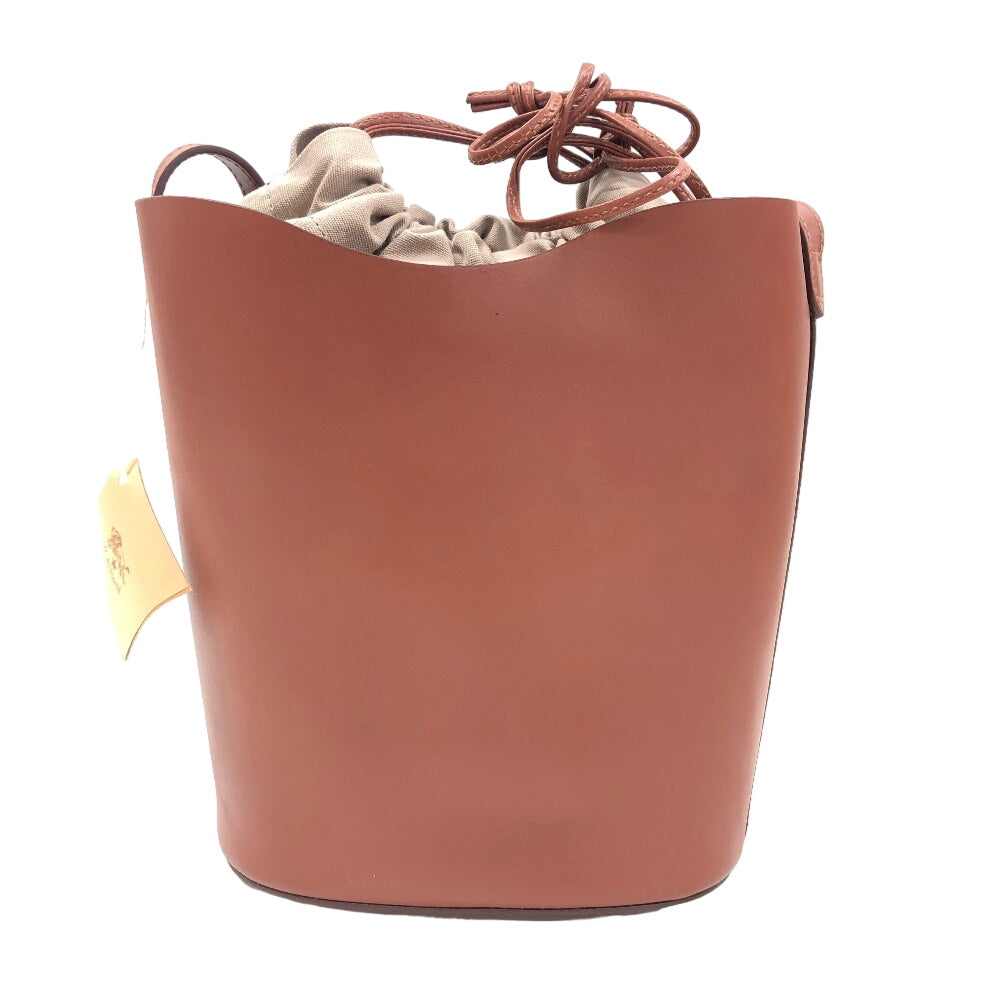 IL BISONTE Shoulder Bag BBU025 leather Brown Women Used Authentic