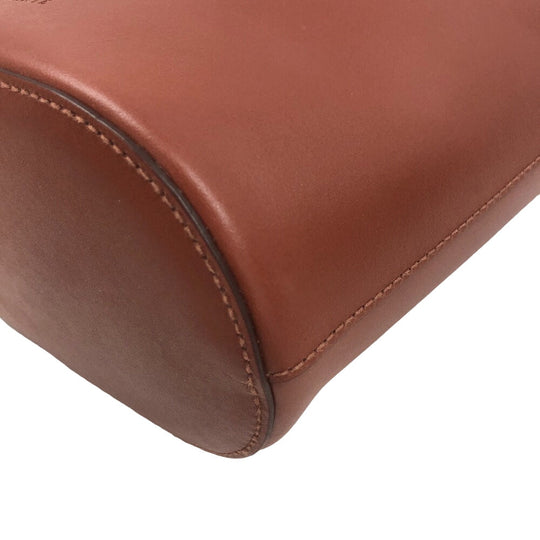 IL BISONTE Shoulder Bag BBU025 leather Brown Women Used Authentic