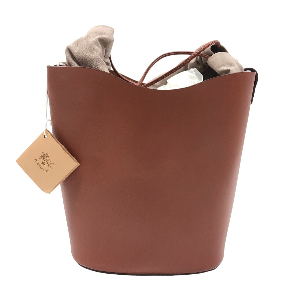 IL BISONTE Shoulder Bag BBU025 leather Brown Women Used Authentic