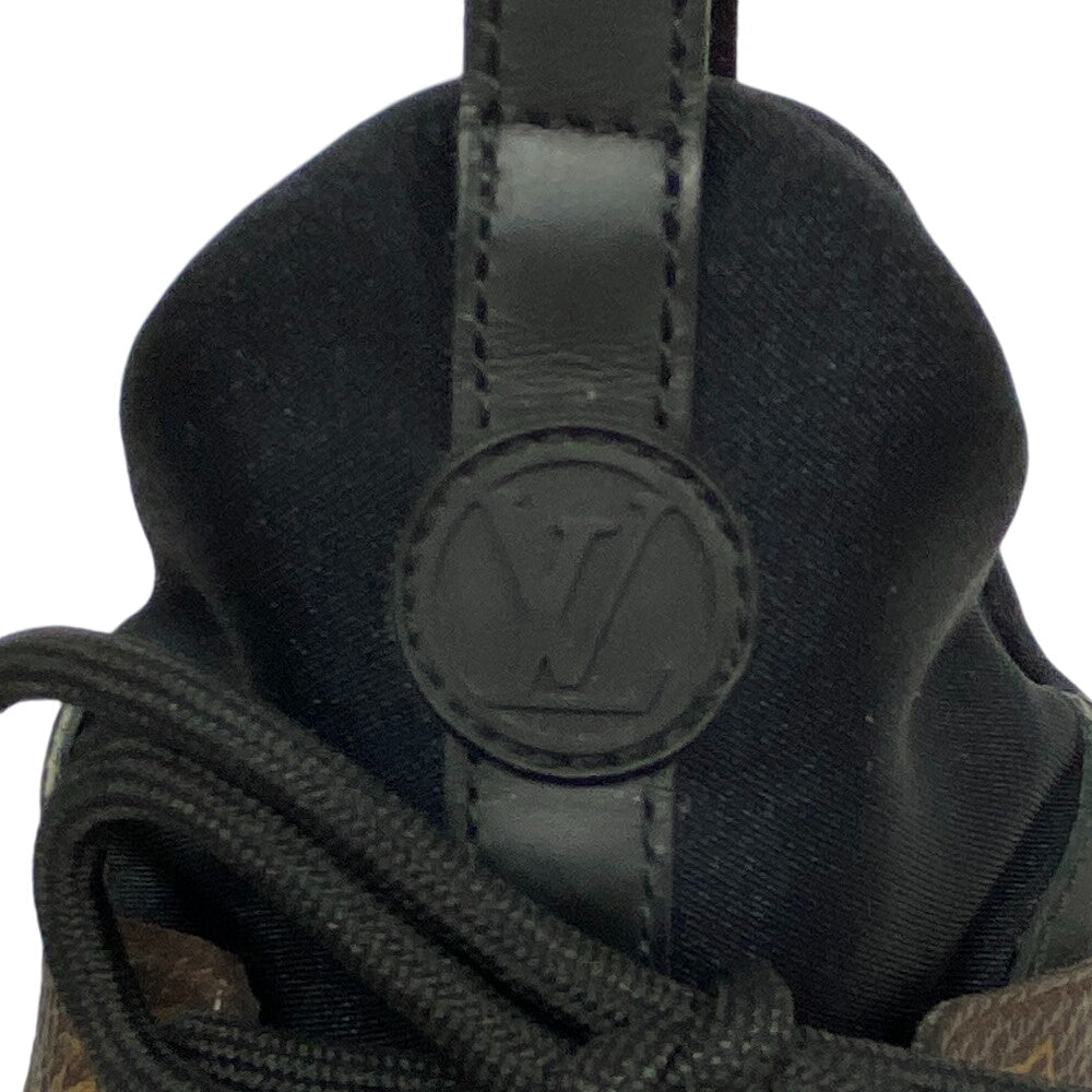 LOUIS VUITTON sneakers leather black Monogram After Game Line Mesh Women 36 1/2 Used Authentic