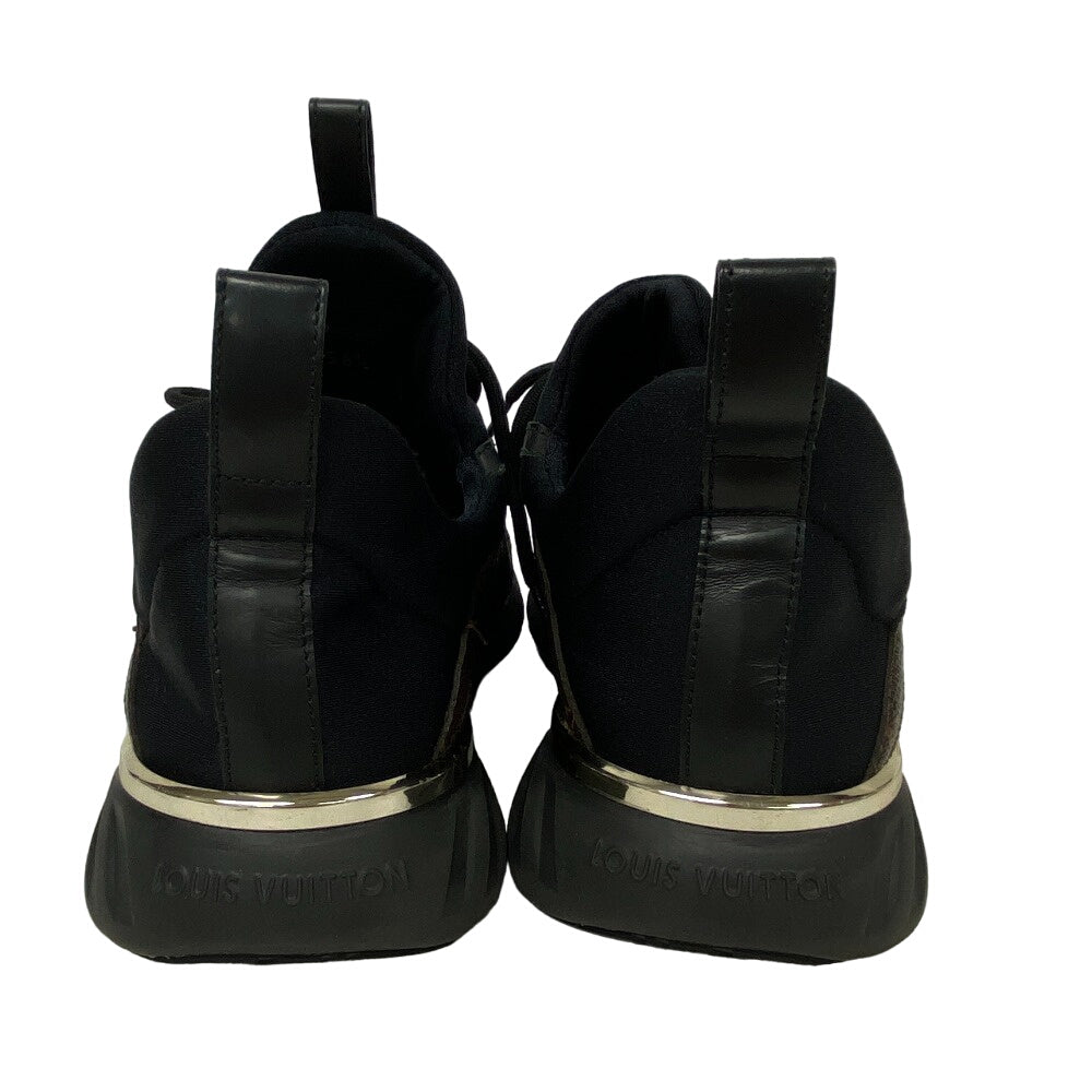 LOUIS VUITTON sneakers leather black Monogram After Game Line Mesh Women 36 1/2 Used Authentic