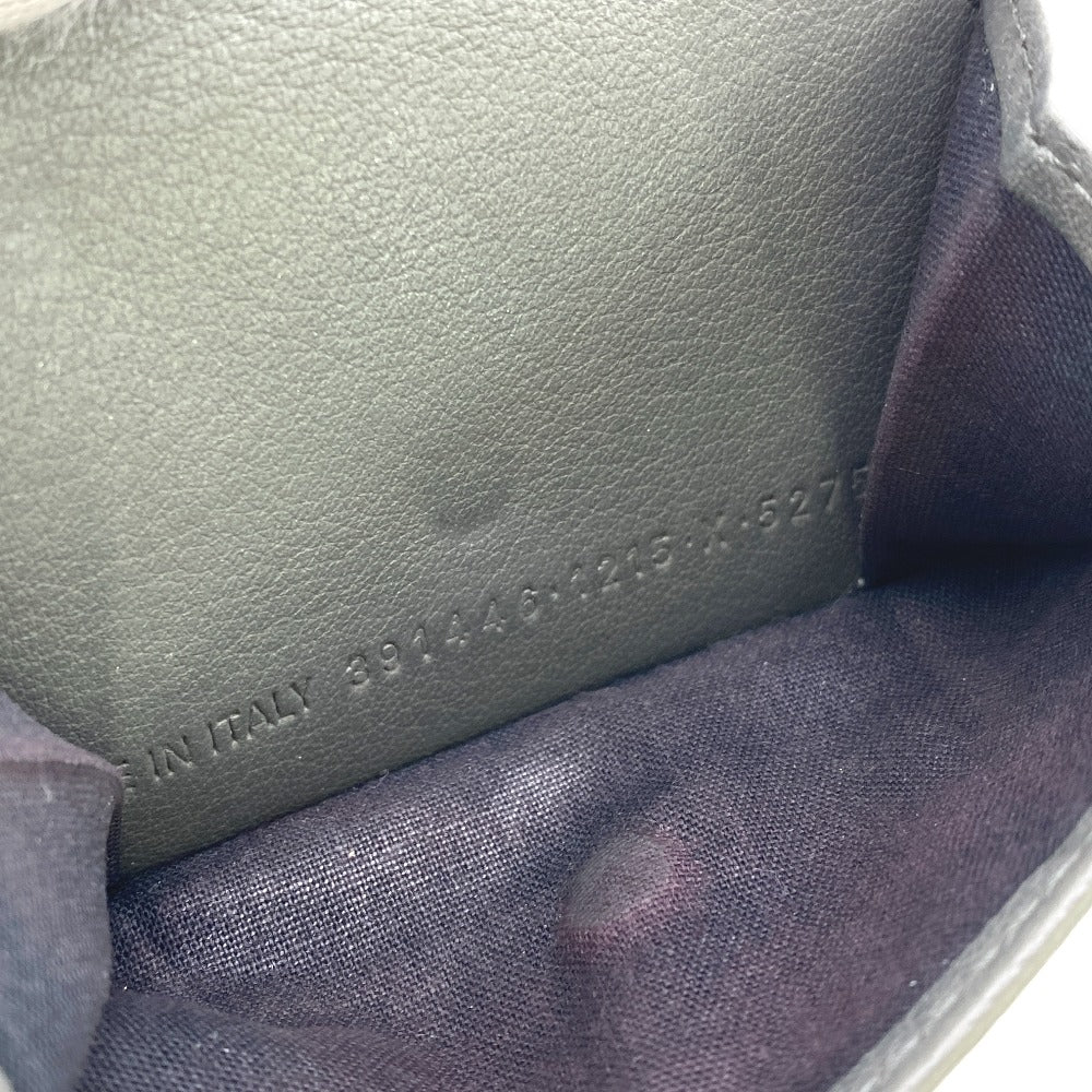 BALENCIAGA Tri-fold wallet 391446 leather gray Paper mini Women Used Authentic