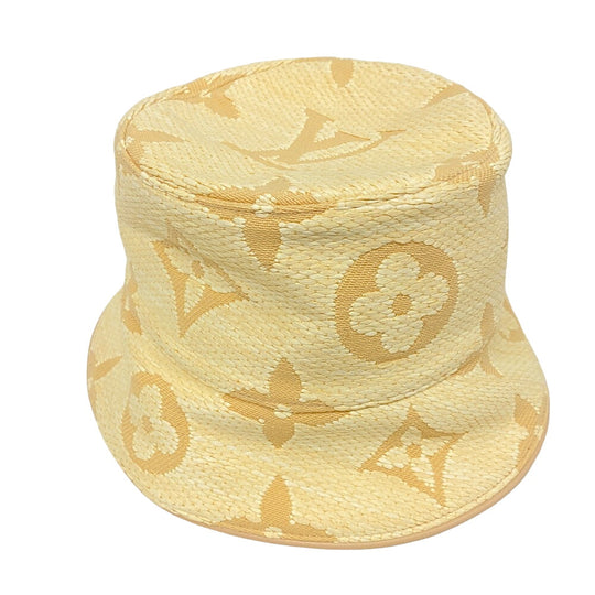LOUIS VUITTON hat MV0273 Cotton, Rayon beige Bucket hat Women Used Authentic
