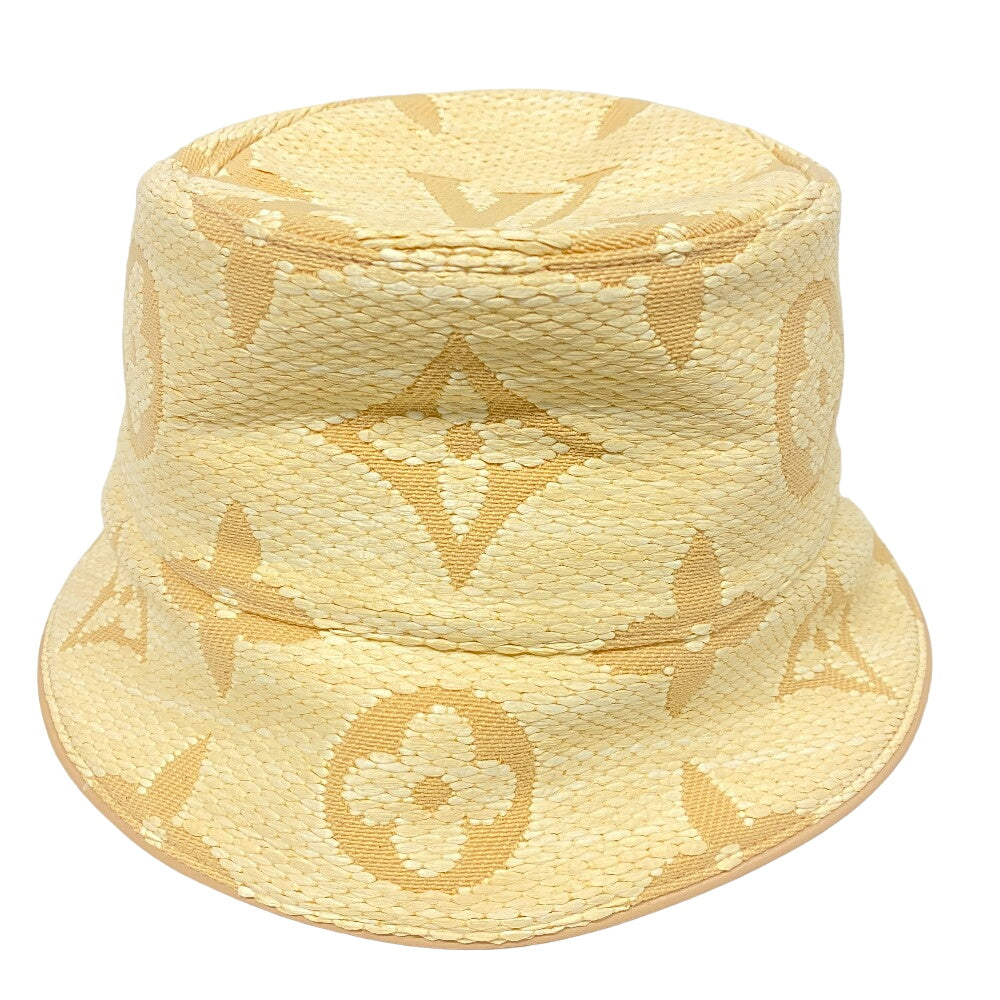 LOUIS VUITTON hat MV0273 Cotton, Rayon beige Bucket hat Women Used Authentic