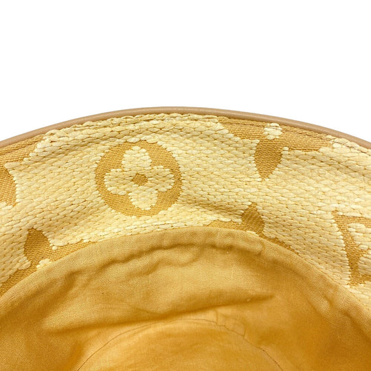 LOUIS VUITTON hat MV0273 Cotton, Rayon beige Bucket hat Women Used Authentic