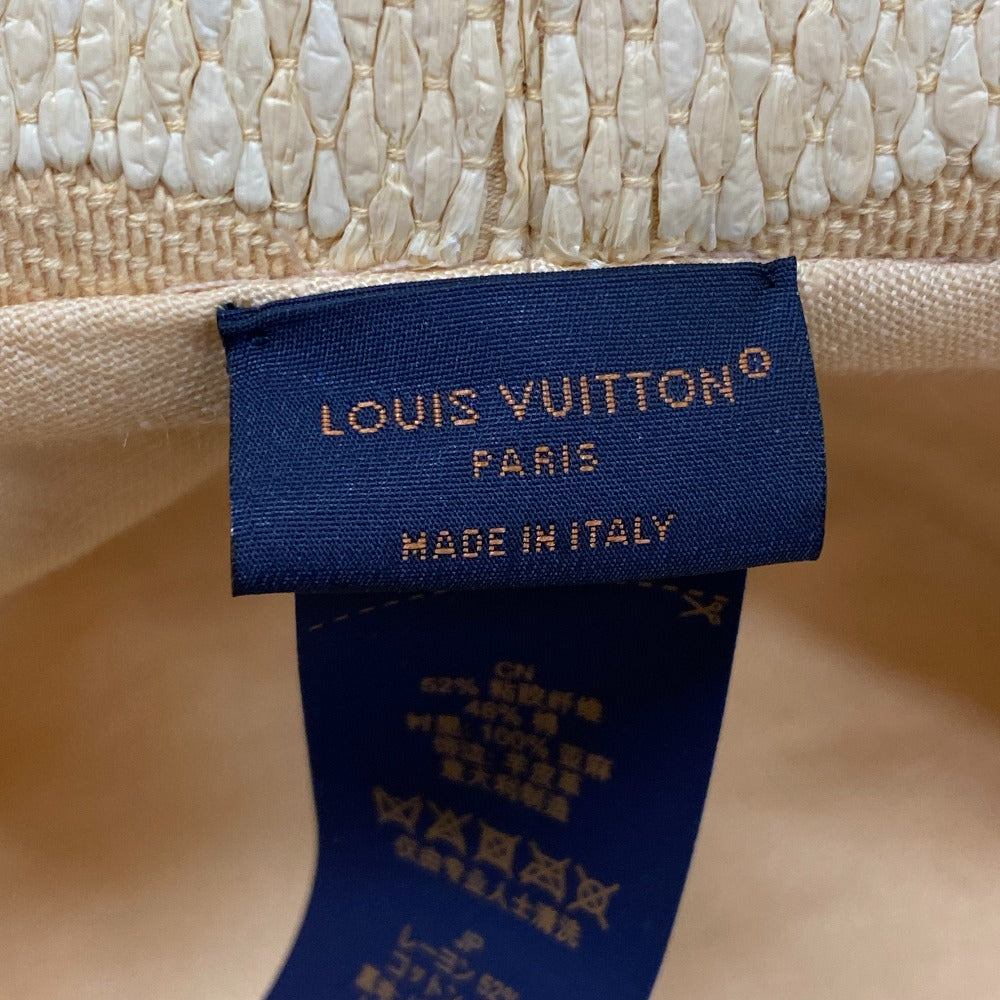 LOUIS VUITTON hat MV0273 Cotton, Rayon beige Bucket hat Women Used Authentic