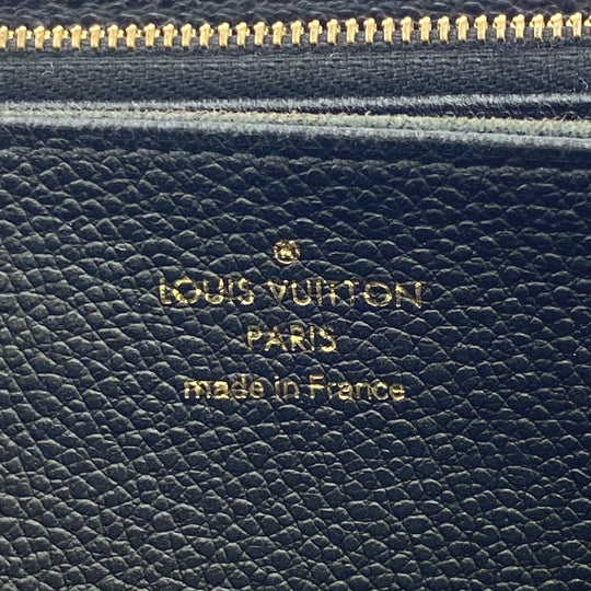 LOUIS VUITTON Long Wallet Purse M64805 leather black Zip Around Monogram Ann Platt Zippy wallet Women Used Authentic