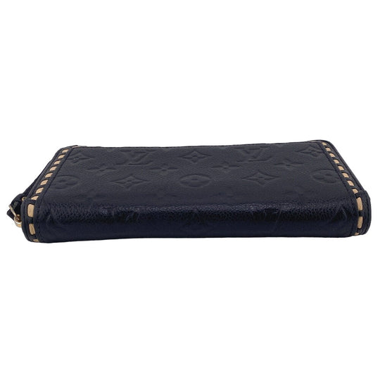 LOUIS VUITTON Long Wallet Purse M64805 leather black Zip Around Monogram Ann Platt Zippy wallet Women Used Authentic