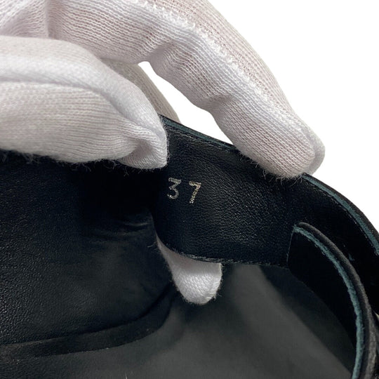 VERSUS VERSACE Sandals leather black 37 Thick Sole strap Medusa Women 37 Used Authentic