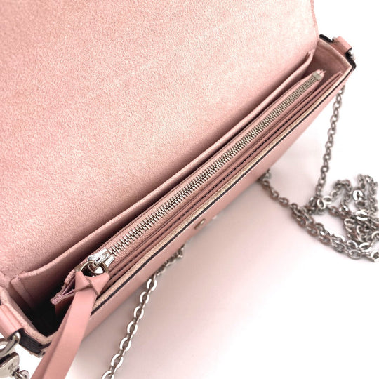 LOUIS VUITTON Long Wallet Purse M62467 leather pink Chain wallet Epi Pochette ferry Women Used Authentic