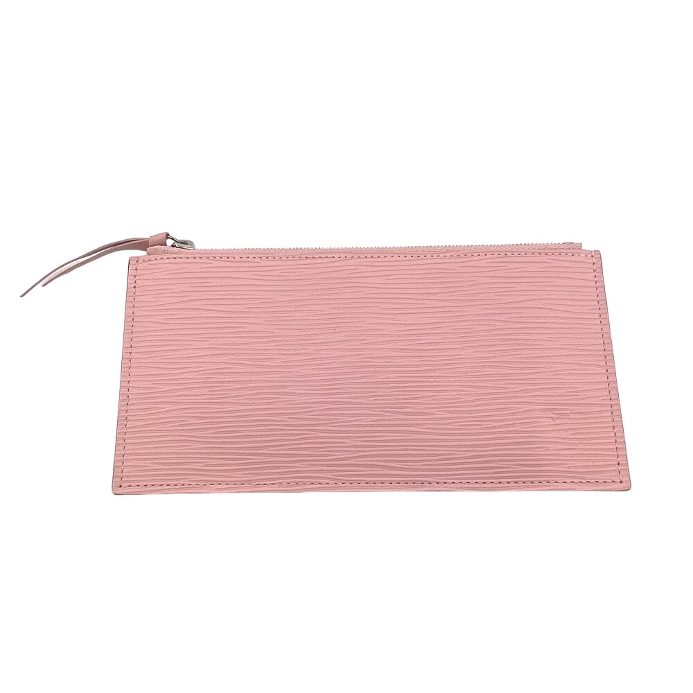 LOUIS VUITTON Long Wallet Purse M62467 leather pink Chain wallet Epi Pochette ferry Women Used Authentic