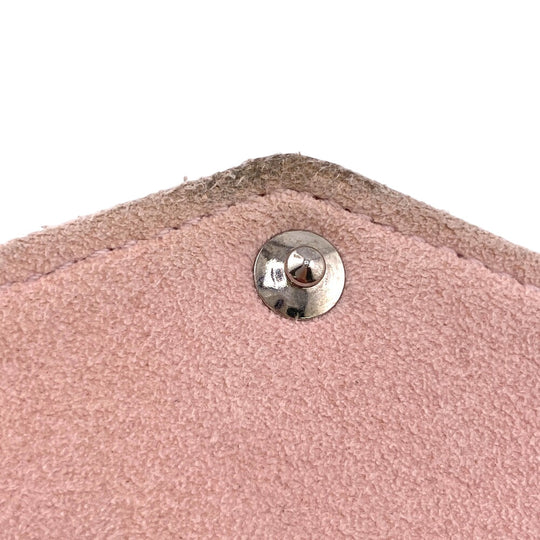 LOUIS VUITTON Long Wallet Purse M62467 leather pink Chain wallet Epi Pochette ferry Women Used Authentic