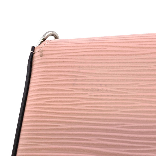 LOUIS VUITTON Long Wallet Purse M62467 leather pink Chain wallet Epi Pochette ferry Women Used Authentic
