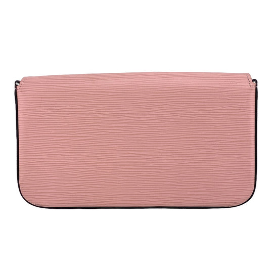 LOUIS VUITTON Long Wallet Purse M62467 leather pink Chain wallet Epi Pochette ferry Women Used Authentic