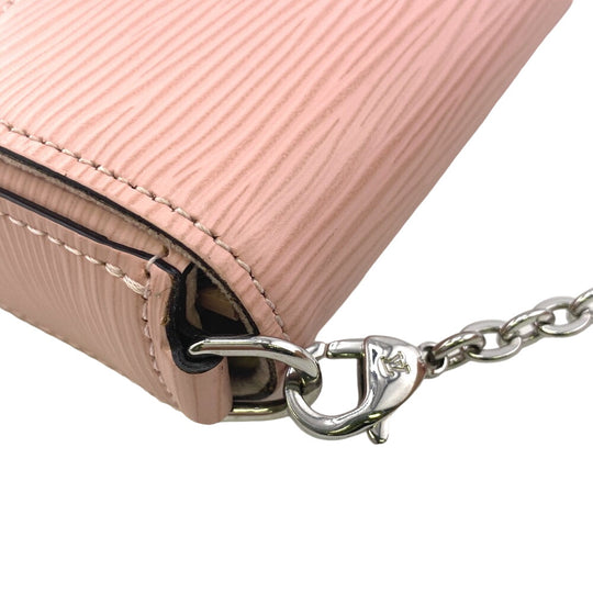 LOUIS VUITTON Long Wallet Purse M62467 leather pink Chain wallet Epi Pochette ferry Women Used Authentic