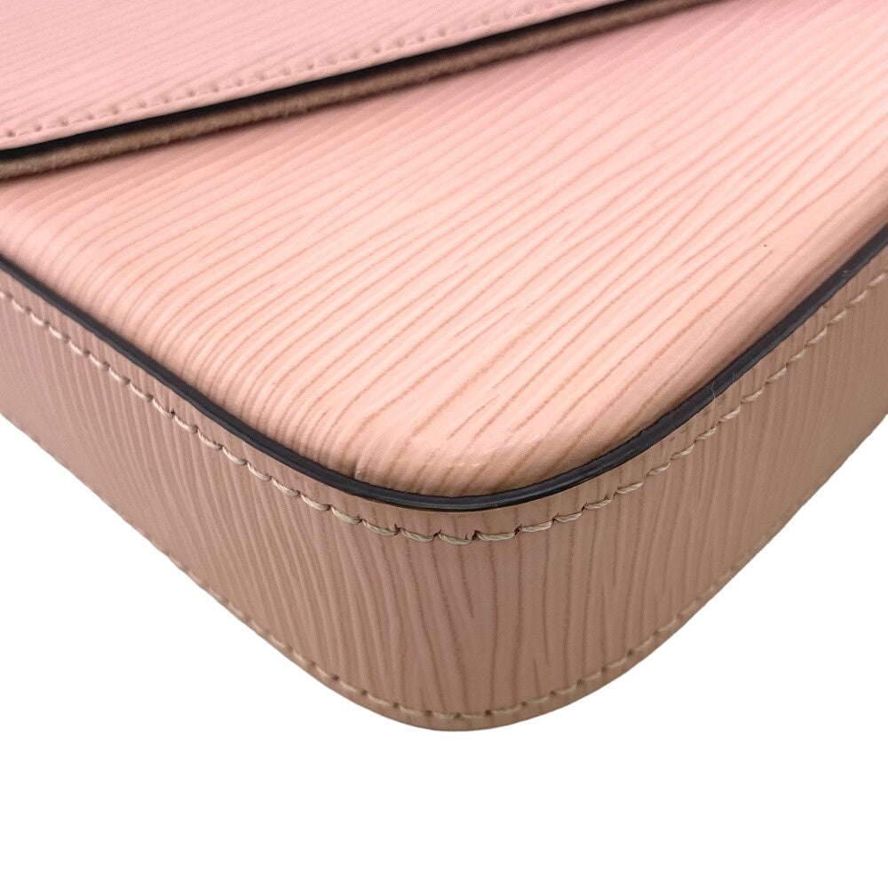 LOUIS VUITTON Long Wallet Purse M62467 leather pink Chain wallet Epi Pochette ferry Women Used Authentic