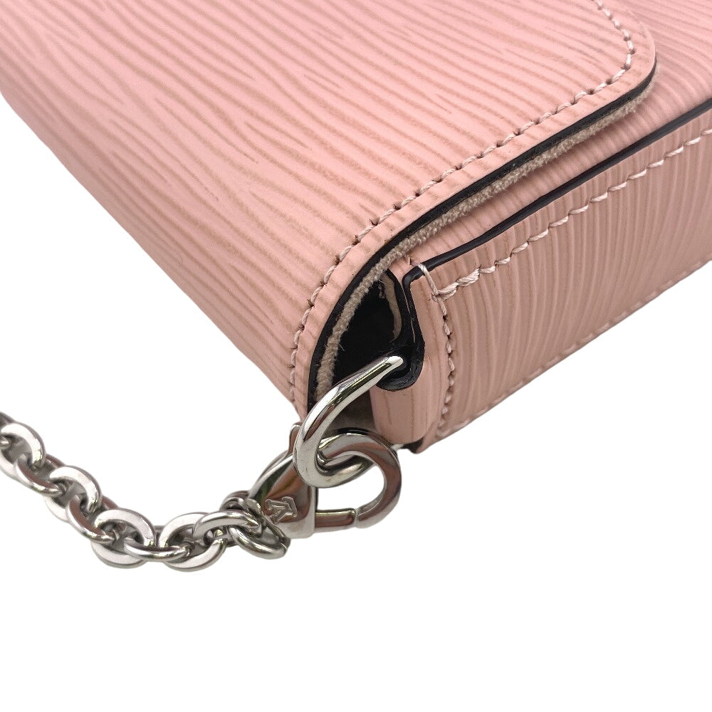 LOUIS VUITTON Long Wallet Purse M62467 leather pink Chain wallet Epi Pochette ferry Women Used Authentic