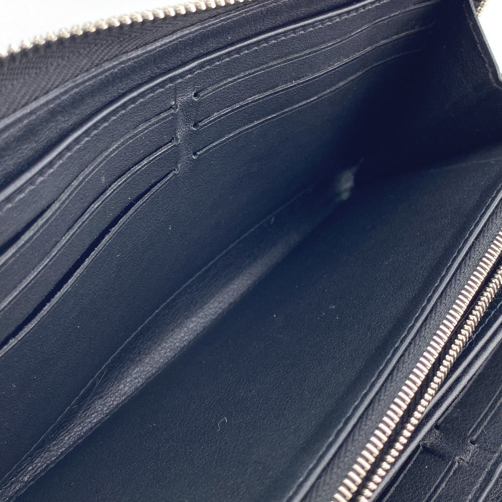 LOUIS VUITTON Long Wallet Purse M61867 Calfskin black Zip Around Calf Black Mahina Zippy wallet Women(Unisex) Used Authentic