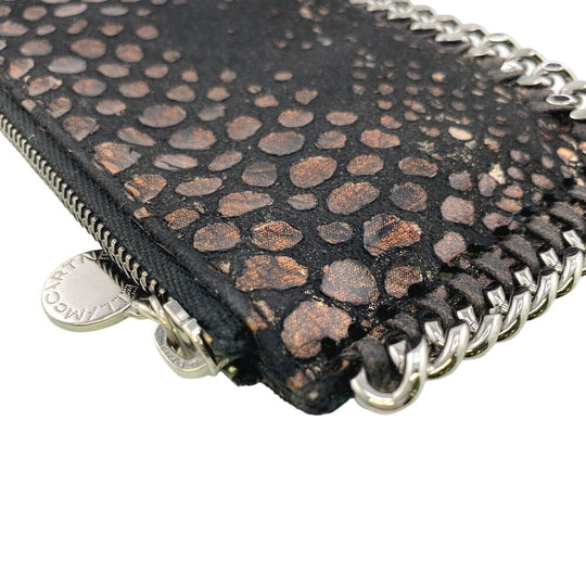 Stella McCartney Coin case polyester black Falabella Women Used Authentic