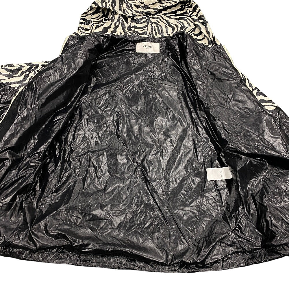 CELINE Nylon jacket 2W537260Q Nylon black 44 22Stainless Steel Zebra look loose cut jacket mens 44 Used Authentic