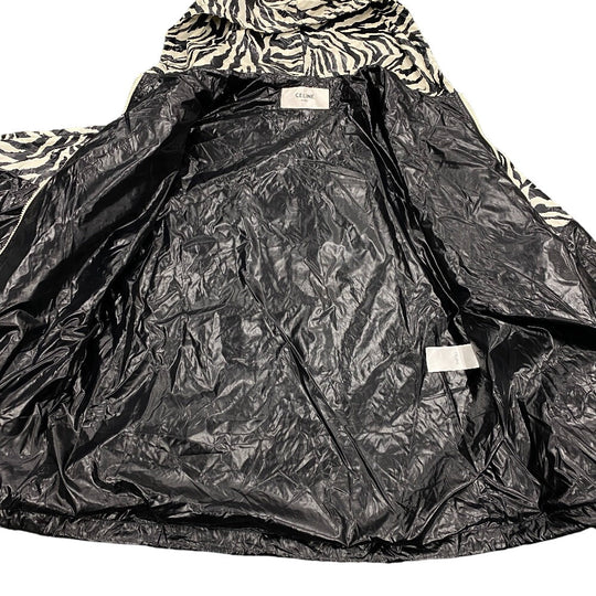 CELINE Nylon jacket 2W537260Q Nylon black 44 22Stainless Steel Zebra look loose cut jacket mens 44 Used Authentic