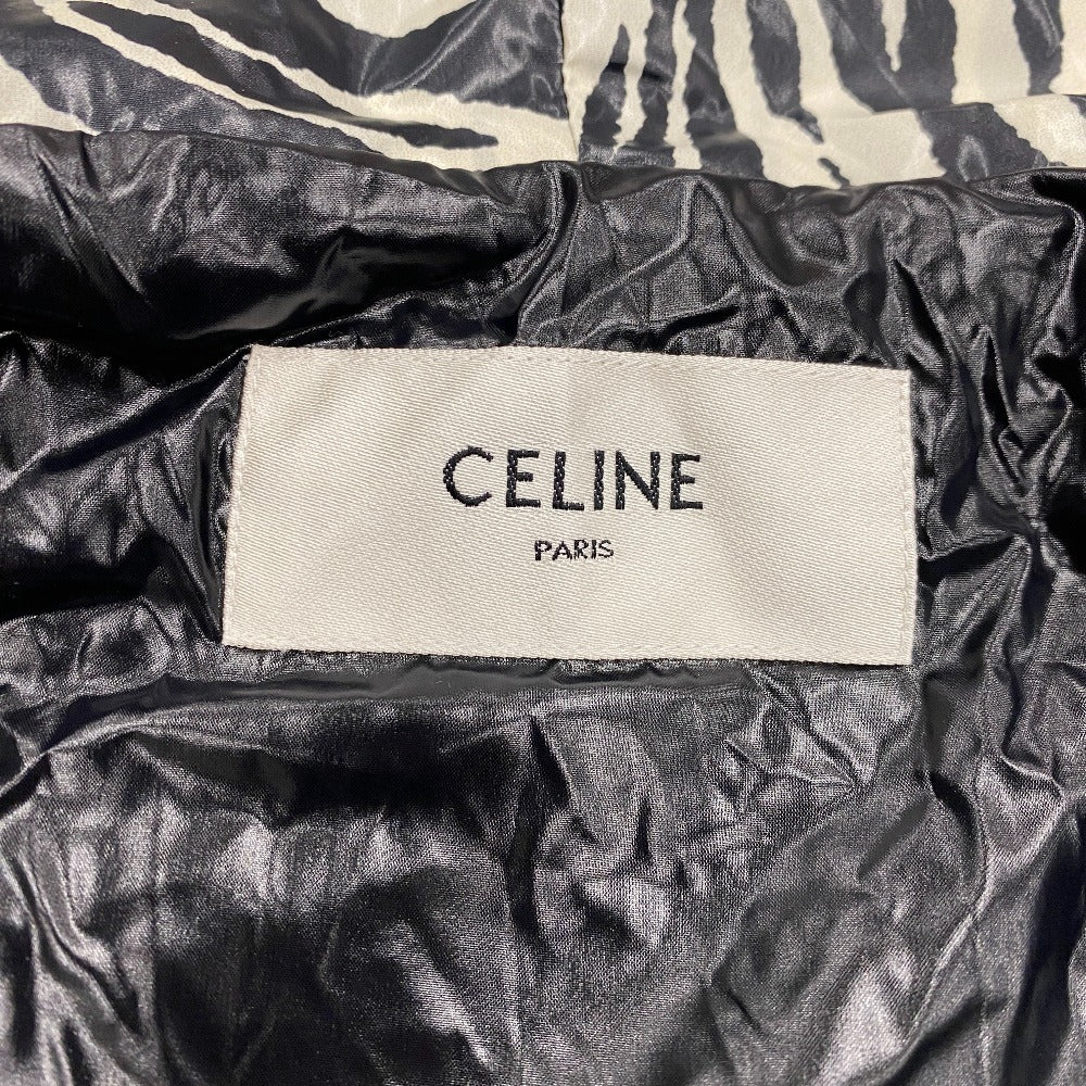 CELINE Nylon jacket 2W537260Q Nylon black 44 22Stainless Steel Zebra look loose cut jacket mens 44 Used Authentic