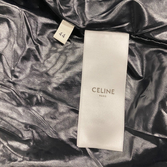 CELINE Nylon jacket 2W537260Q Nylon black 44 22Stainless Steel Zebra look loose cut jacket mens 44 Used Authentic