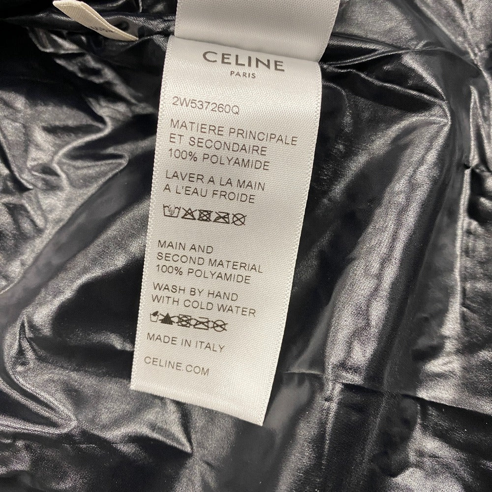 CELINE Nylon jacket 2W537260Q Nylon black 44 22Stainless Steel Zebra look loose cut jacket mens 44 Used Authentic