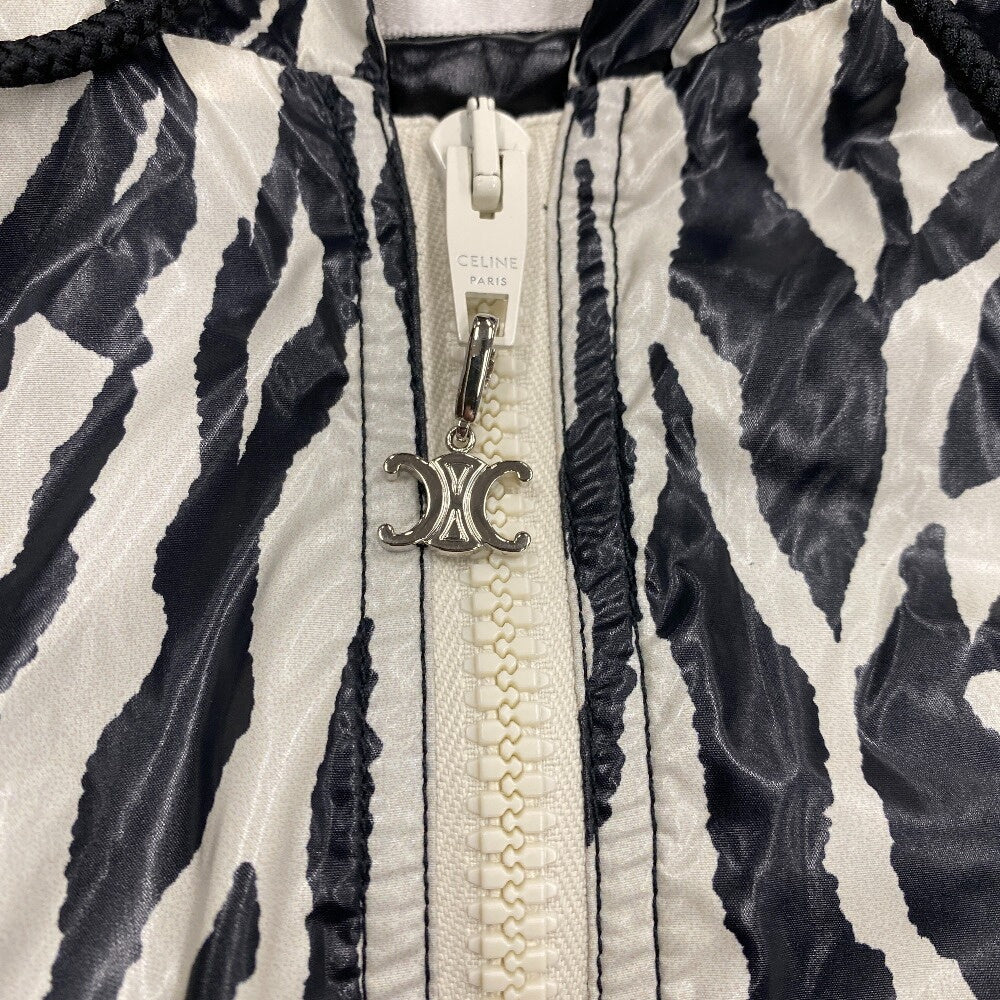 CELINE Nylon jacket 2W537260Q Nylon black 44 22Stainless Steel Zebra look loose cut jacket mens 44 Used Authentic
