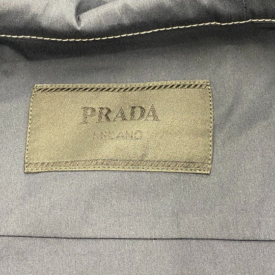 PRADA Hoodie SC686 Cotton, Nylon Navy 23Stainless Steel XS mens Used Authentic