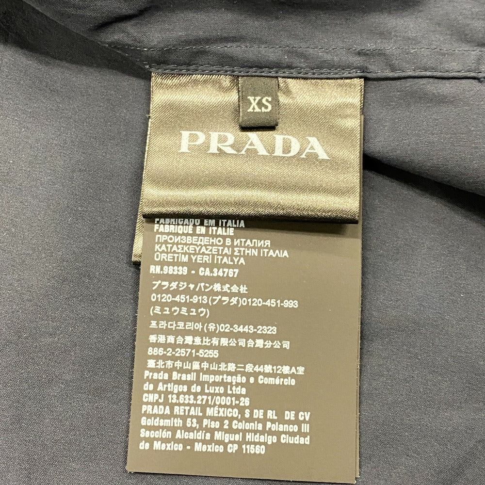 PRADA Hoodie SC686 Cotton, Nylon Navy 23Stainless Steel XS mens Used Authentic