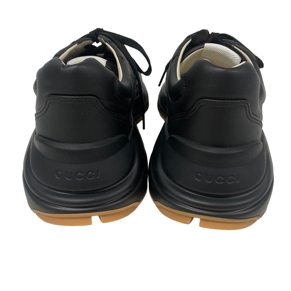 GUCCI sneakers 548635 leather black Ryton mens 9 Used Authentic