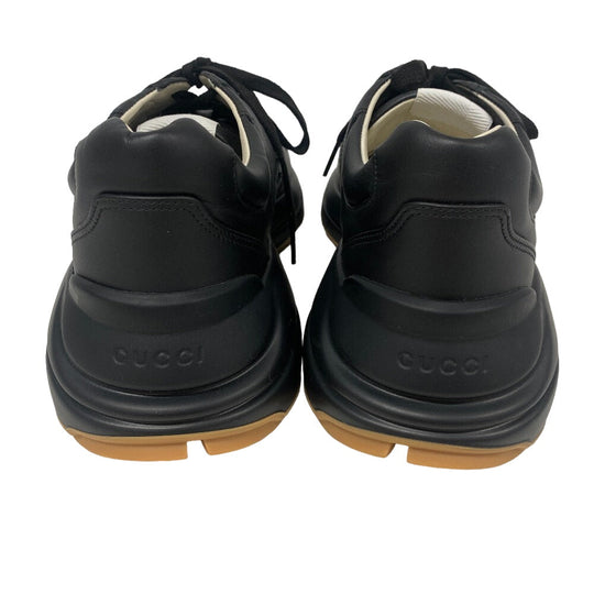 GUCCI sneakers 548635 leather black Ryton mens 9 Used Authentic