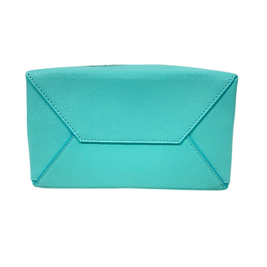 TIFFANY&Co. Tote Bag leather Turquoise 2WAY Shoulder Mini Shopping Tote Cat street Women Used Authentic