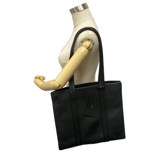 LOUIS VUITTON Tote Bag M57308 leather black LV Aerogram mens Used Authentic