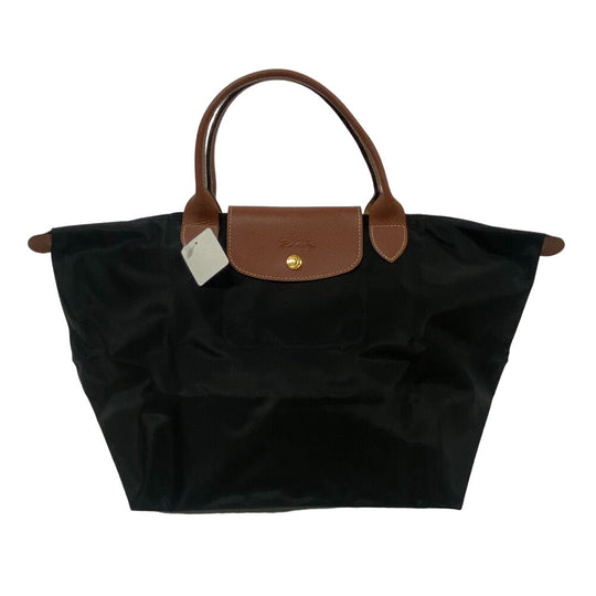 Longchamp Handbag 1623-089 Nylon, Leather black Women Used Authentic